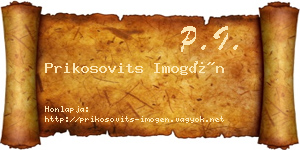 Prikosovits Imogén névjegykártya
